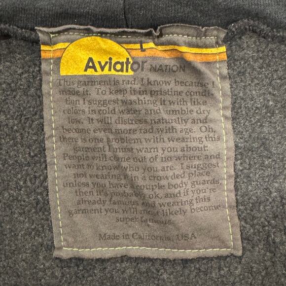 Aviator Nation 5-Stripe Zip Hoodie Size Large - Picture 11 of 14